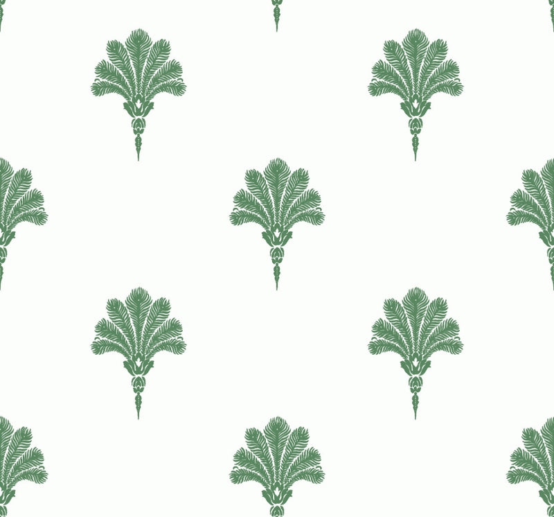 media image for Summer Fan Wallpaper in Greenery from the Beach House Collection by Seabrook Wallcoverings 272