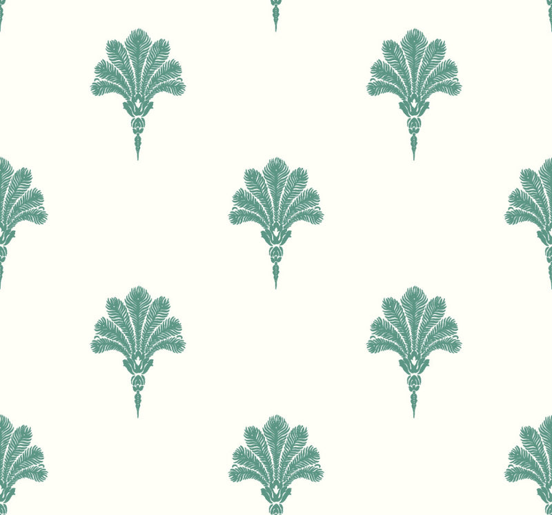 media image for Summer Fan Wallpaper in Tropic Green from the Beach House Collection by Seabrook Wallcoverings 291