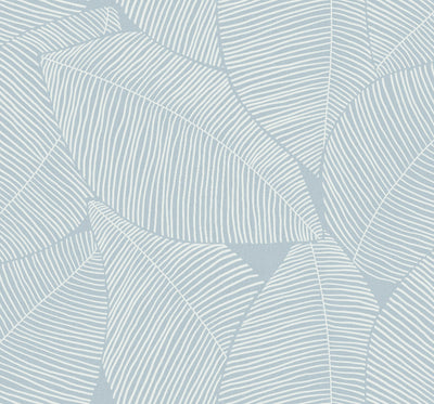 product image of sample summer magnolia wallpaper in blue oasis from the beach house collection by seabrook wallcoverings 1 564