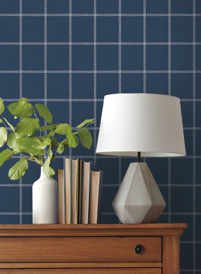 product image of Sunday Best Wallpaper in Blue from the Magnolia Home Vol. 3 Collection by Joanna Gaines 528