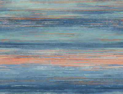 product image of Sunset Stripes Wallpaper in Blueberry and Vermillion Orange from the Living With Art Collection by Seabrook Wallcoverings 538