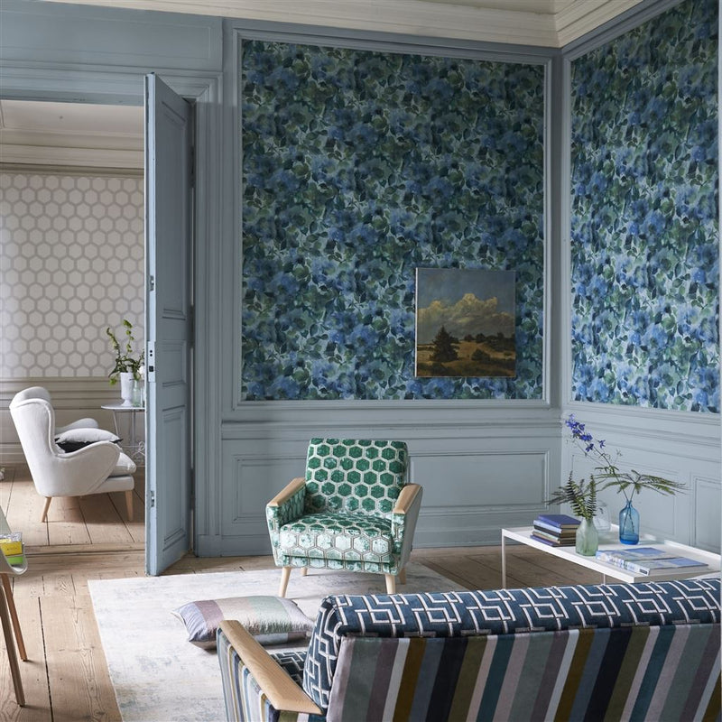 media image for Surimono Wallpaper in Celadon from the Zardozi Collection by Designers Guild 271