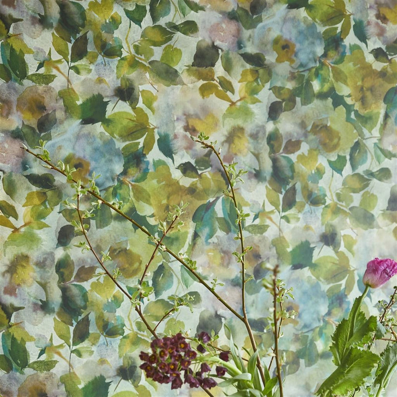 media image for Surimono Wallpaper in Moss from the Zardozi Collection by Designers Guild 223