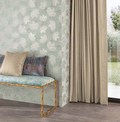 product image for Sycamore Wallpaper in Aqua and Gilver from the Folium Collection by Osborne & Little 66
