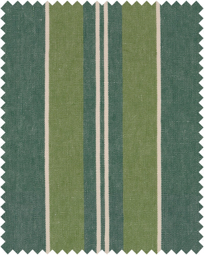 product image for Szepviz Stripe Linen Fabric in Green by Mind the Gap 49