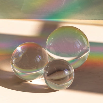 product image for jacy small crystal glass ball set of 4 6 27