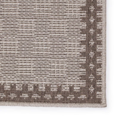 product image for Tiare Indoor/Outdoor Border Grey & Taupe Rug by Jaipur Living 55