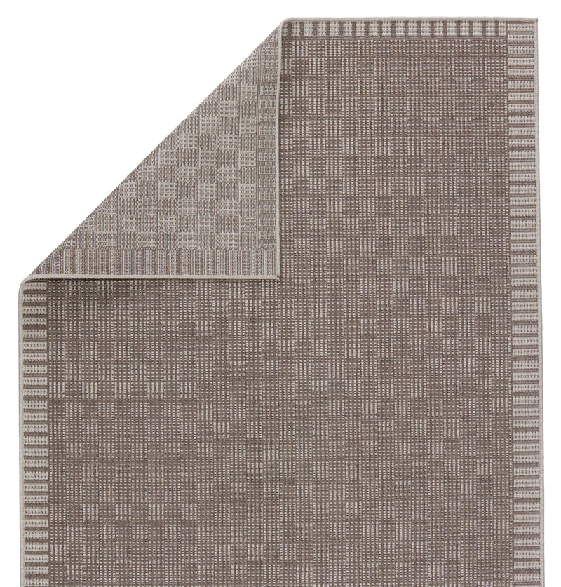 media image for Iti Indoor/Outdoor Border Taupe & Grey Rug by Jaipur Living 212