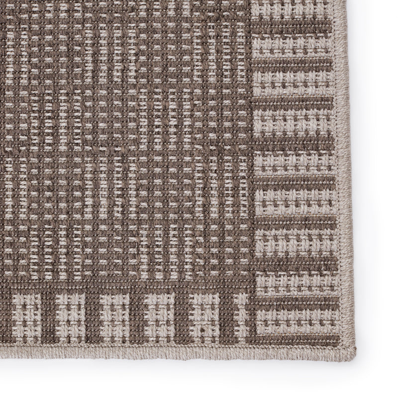 media image for Iti Indoor/Outdoor Border Taupe & Grey Rug by Jaipur Living 259
