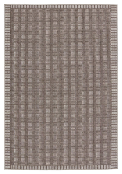 product image for Iti Indoor/Outdoor Border Taupe & Grey Rug by Jaipur Living 47