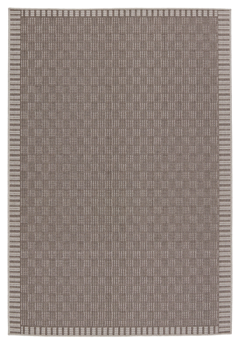 media image for Iti Indoor/Outdoor Border Taupe & Grey Rug by Jaipur Living 254