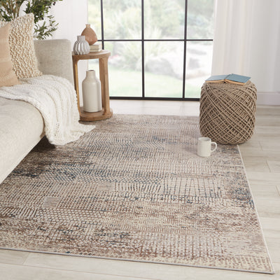 product image for Tolsten Abstract Ivory & Blue Rug by Jaipur Living 82
