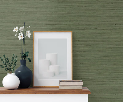 product image for Edmond Faux Sisal Vinyl Wallpaper in Faded Jade 9