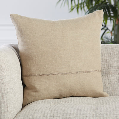 product image for Ortiz Solid Light Gray Pillow by Jaipur Living 57