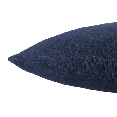 product image for Ortiz Solid Dark Blue Pillow by Jaipur Living 78