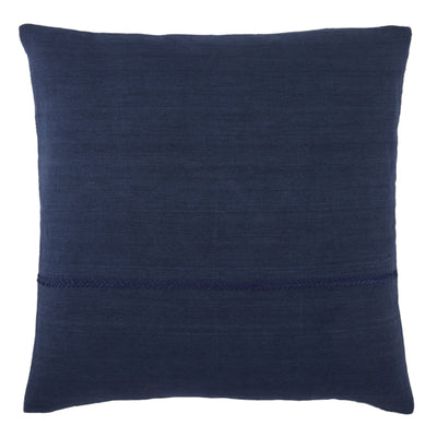 product image for Ortiz Solid Dark Blue Pillow by Jaipur Living 68