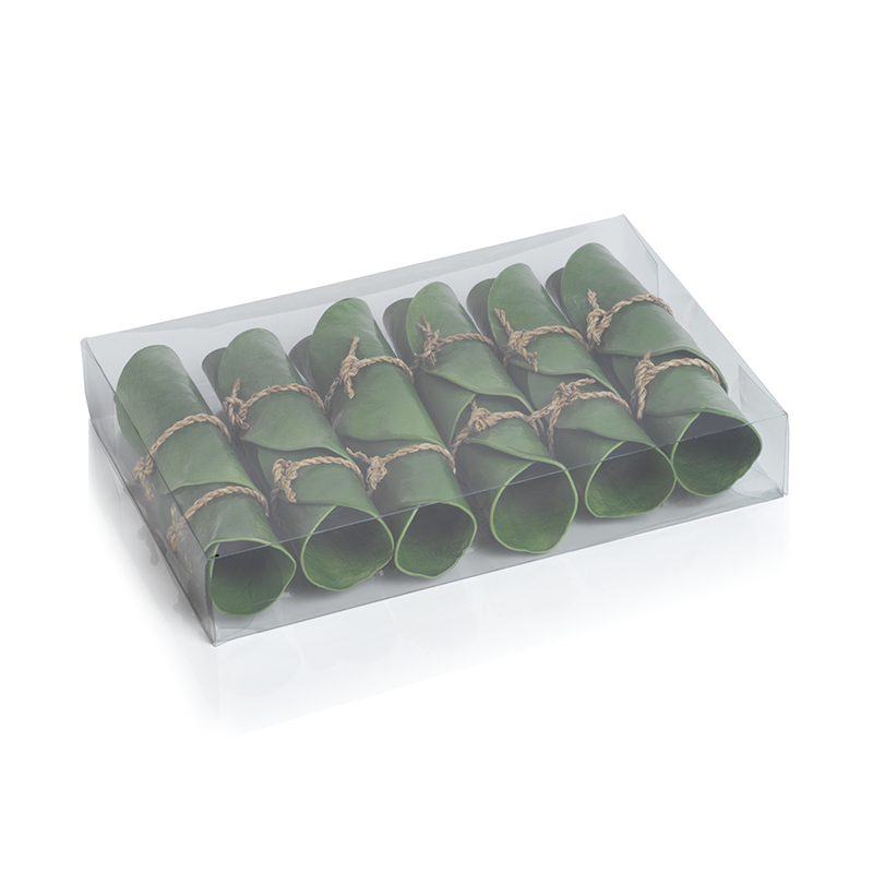 media image for eva lotus leaf napkin ring set pack of 2 by zodax th 1569 2 287