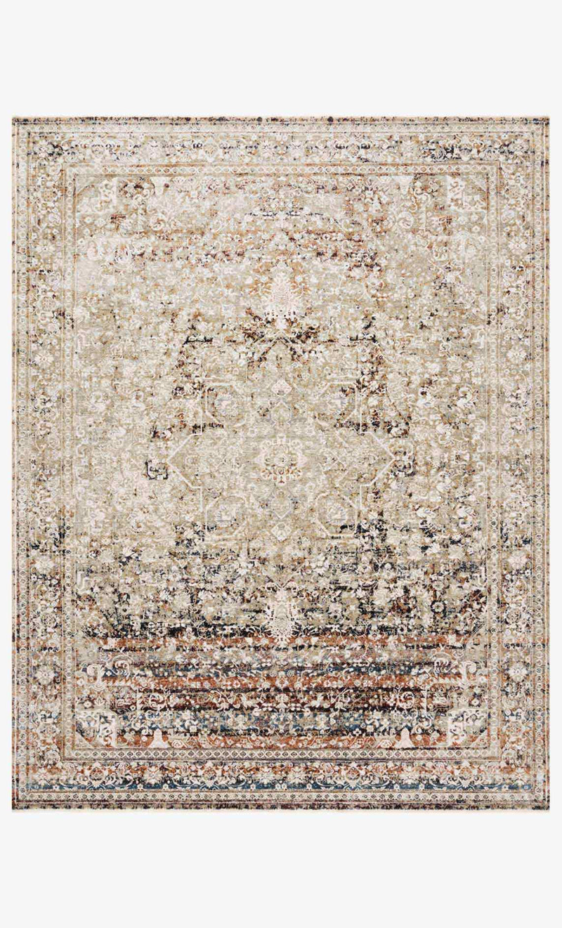 media image for Theia Rug in Taupe & Brick by Loloi 281