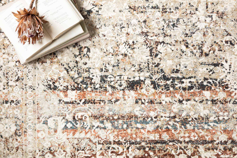 media image for Theia Rug in Taupe & Brick by Loloi 289