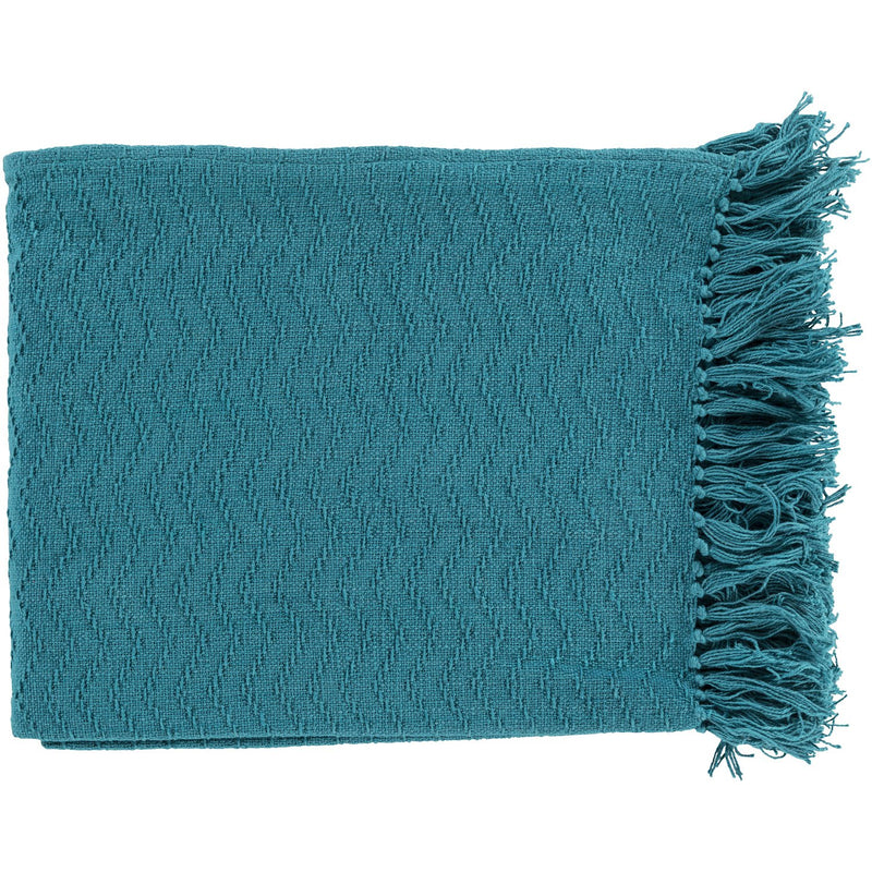 media image for Thelma THM-6005 Woven Throw in Teal by Surya 265