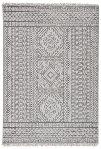product image for Inayah Indoor/ Outdoor Tribal Gray/ Light Gray Rug by Jaipur Living 33