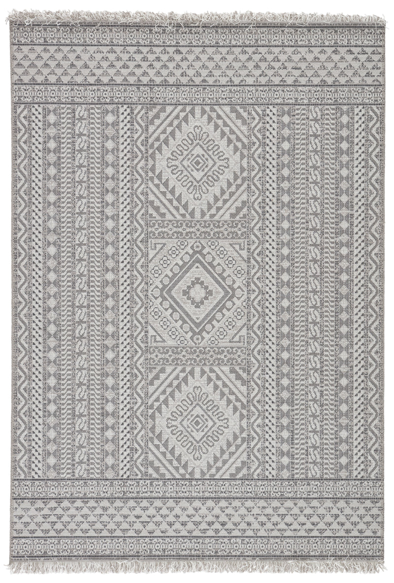 media image for Inayah Indoor/ Outdoor Tribal Gray/ Light Gray Rug by Jaipur Living 240