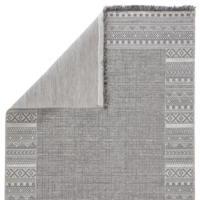 product image for Kiyan Indoor/ Outdoor Border Gray/ Light Gray Rug by Jaipur Living 92