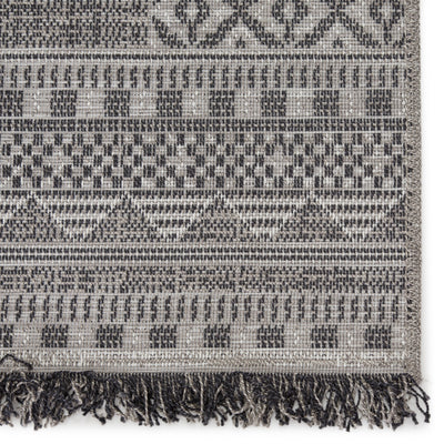 product image for Kiyan Indoor/ Outdoor Border Gray/ Light Gray Rug by Jaipur Living 85