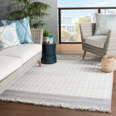 product image for Marion Indoor/ Outdoor Border Gray/ Light Gray Rug by Jaipur Living 9