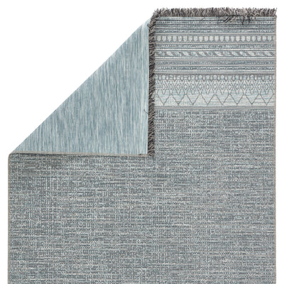 product image for Rao Indoor/ Outdoor Border Gray/ Light Blue Rug by Jaipur Living 3