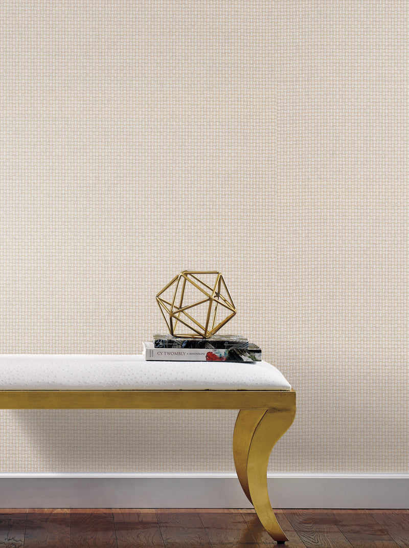 media image for Cottage Basket Wallpaper in White from the Handpainted Traditionals Collection by York Wallcoverings 296