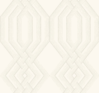 product image of Etched Lattice Wallpaper in Taupe from the Handpainted Traditionals Collection by York Wallcoverings 581