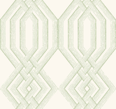 product image of Etched Lattice Wallpaper in Green from the Handpainted Traditionals Collection by York Wallcoverings 546