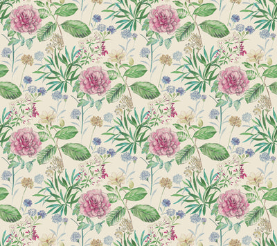 product image of Midsummer Floral Wallpaper in Pink from the Handpainted Traditionals Collection by York Wallcoverings 560