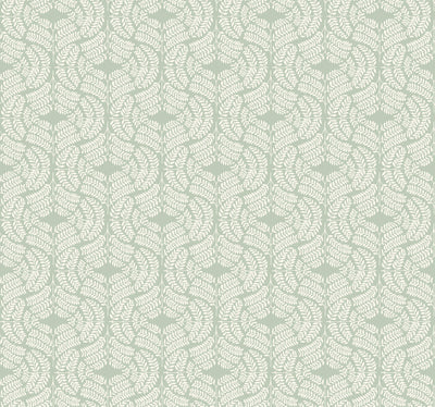 product image of sample fern tile wallpaper in green from the handpainted traditionals collection by york wallcoverings 1 538