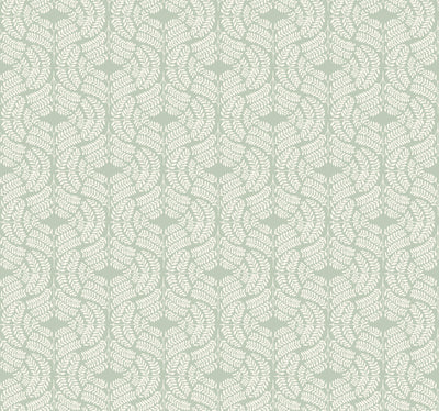 product image of sample fern tile wallpaper in green from the handpainted traditionals collection by york wallcoverings 1 538