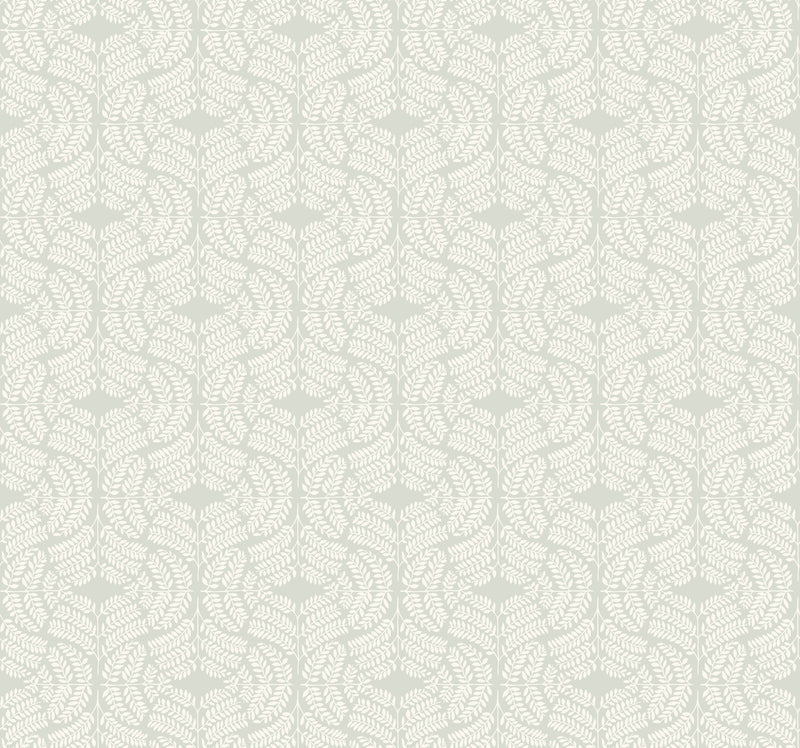 media image for sample fern tile wallpaper in light grey from the handpainted traditionals collection by york wallcoverings 1 229