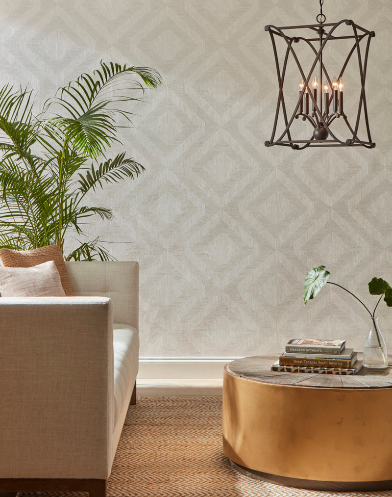 media image for Diamond Channel Wallpaper in Light Grey from the Handpainted Traditionals Collection by York Wallcoverings 27