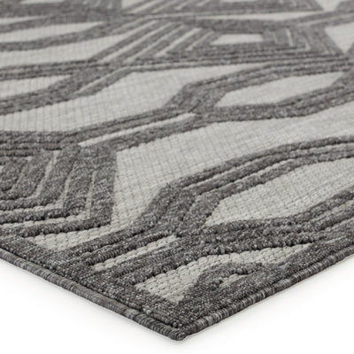 product image for Tajiri Adana Indoor/Outdoor Dark Gray & Silver Rug by Nikki Chu 2 57
