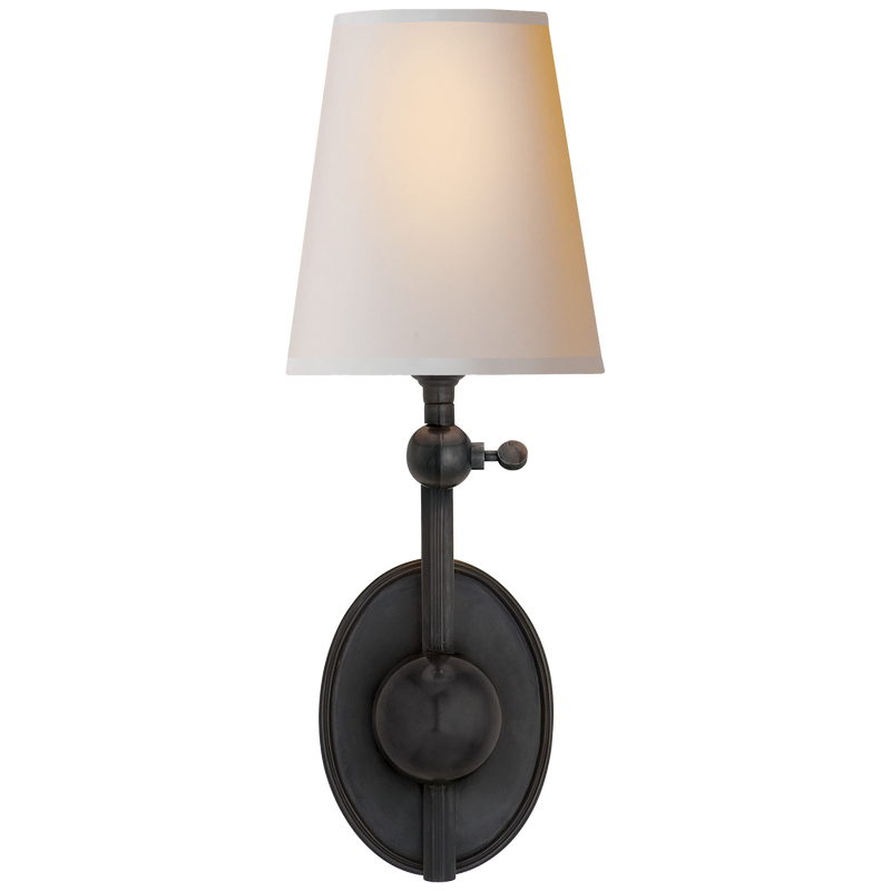 media image for Alton Pivoting Sconce in Bronze with Natural Paper Shade 284
