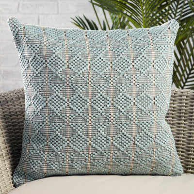 product image for Torren Lindy Indoor/Outdoor Light Blue & Gray Pillow 4 88