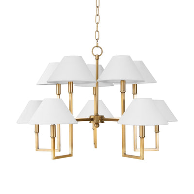 product image for Five Arm Chandelier With Coolie Shade By Bd Studio Ii Townsend Abr 2 86