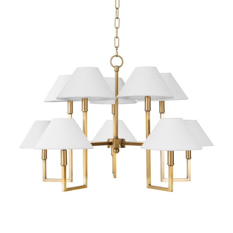 media image for Five Arm Chandelier With Coolie Shade By Bd Studio Ii Townsend Abr 2 217