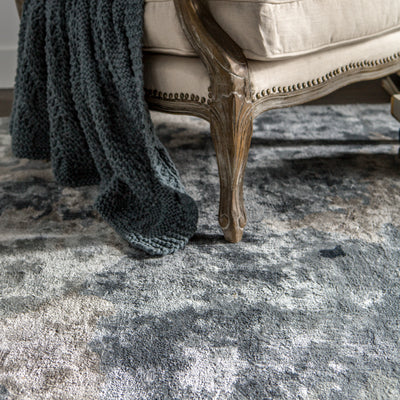 product image for Glacier Handmade Abstract Gray & Dark Blue Area Rug 4