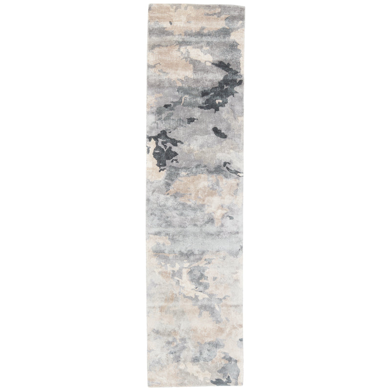 media image for Glacier Handmade Abstract Gray & Dark Blue Area Rug 213