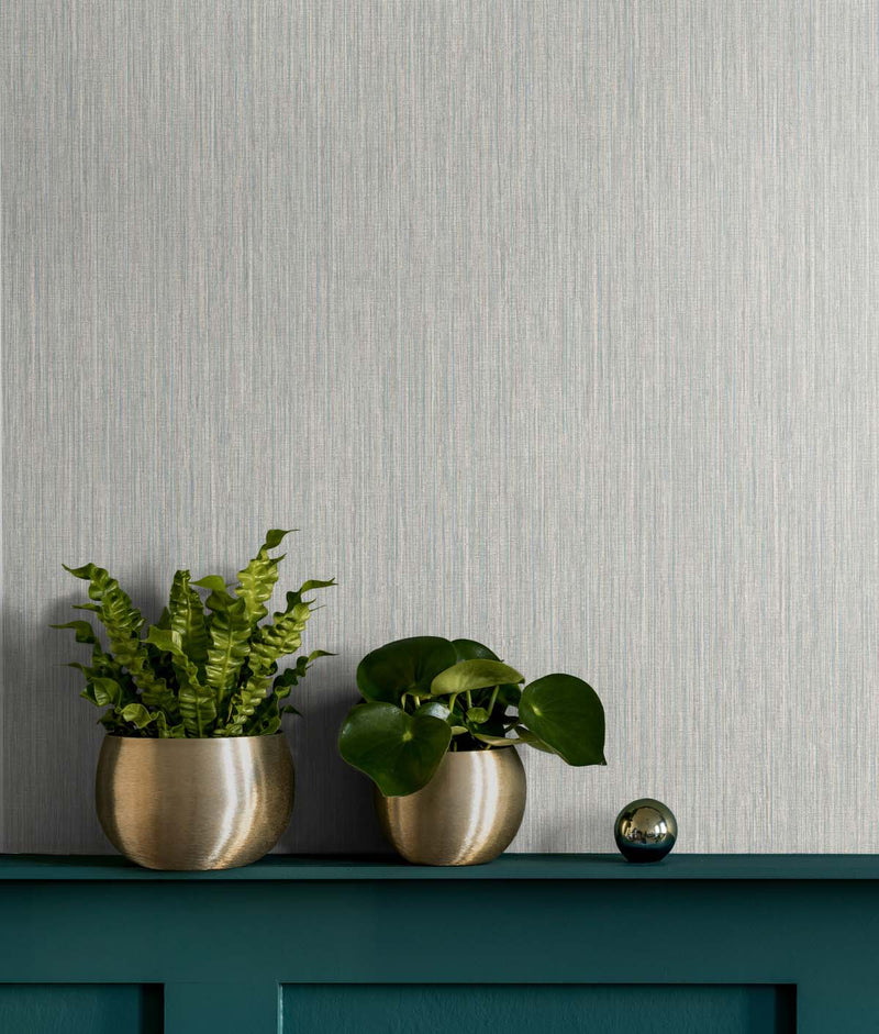 media image for Vertical Stria Harbor Grey & Sky Blue Wallpaper from the Even More Textures Collection by Seabrook 218