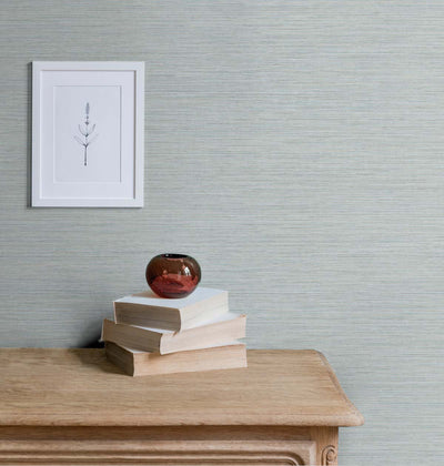 product image for Silk Beryl Blue Wallpaper from the Even More Textures Collection by Seabrook 54