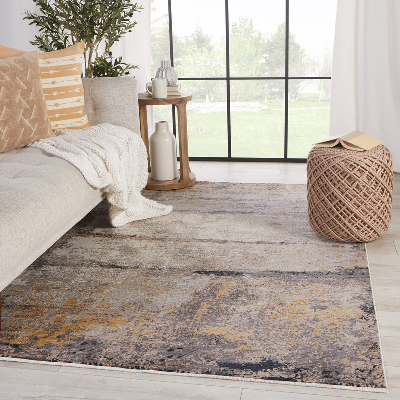 media image for Trevena Abstract Rug in Gray & Gold by Jaipur Living 241