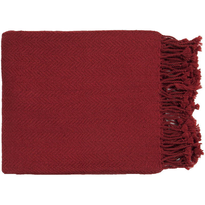 media image for Turner TUR-8405 Woven Throw in Bright Red by Surya 211