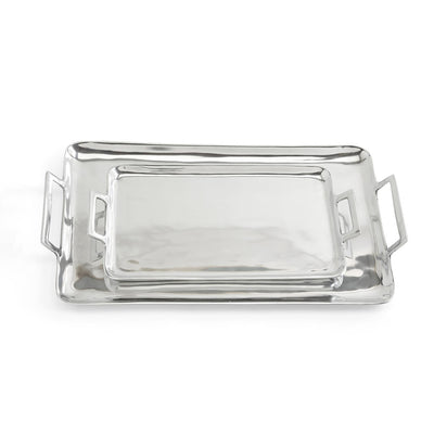 product image for crillion s 2 high polished silver trays with handles 2 93
